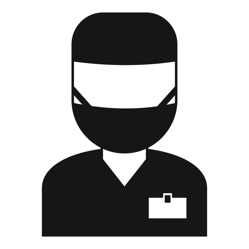 Anesthesia doctor icon, simple style vector