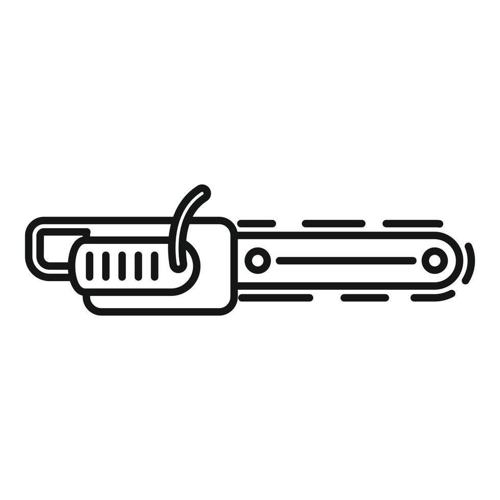 Chainsaw icon, outline style vector