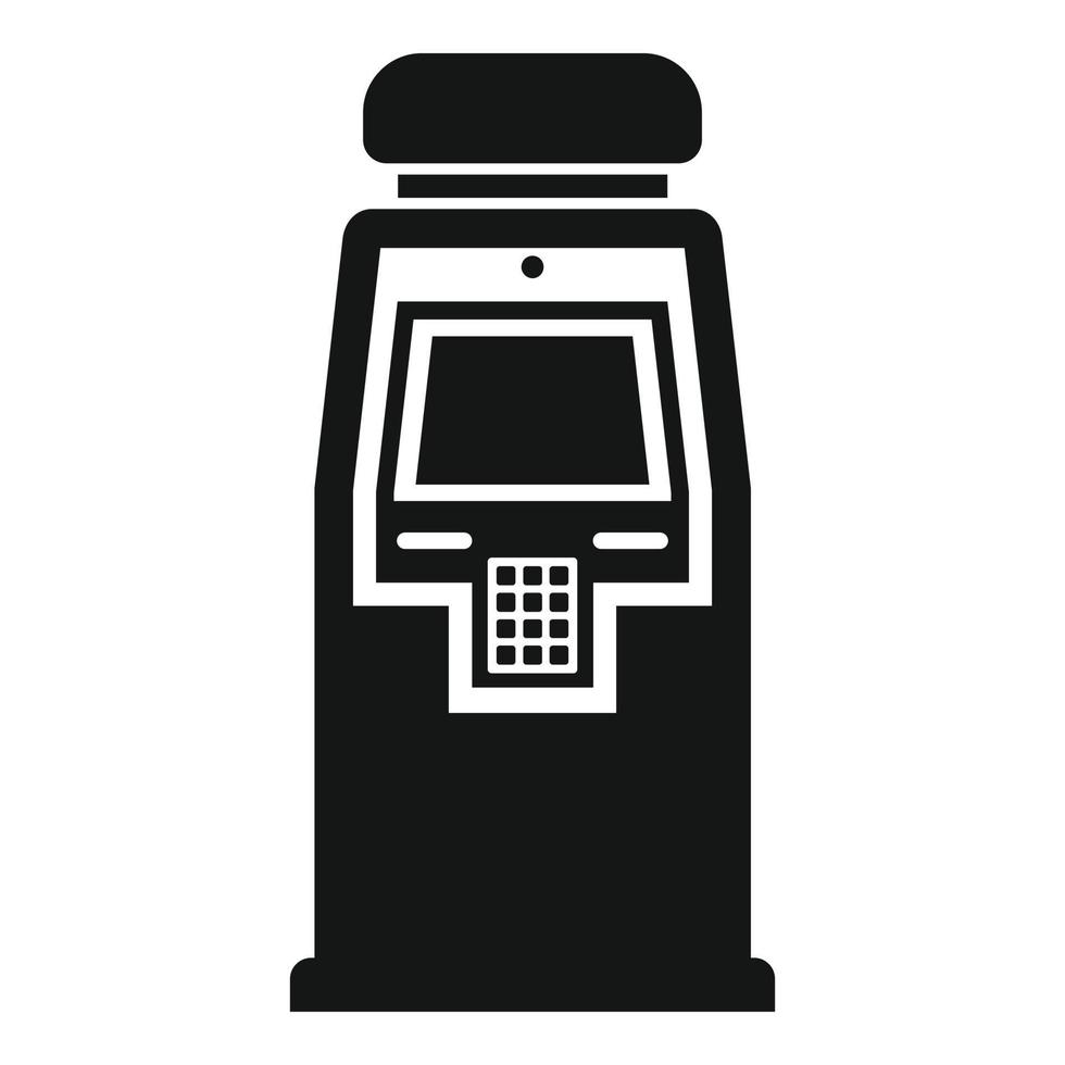 Atm machine icon, simple style vector