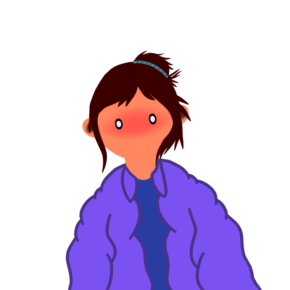 mignon expression fille dessin animé png