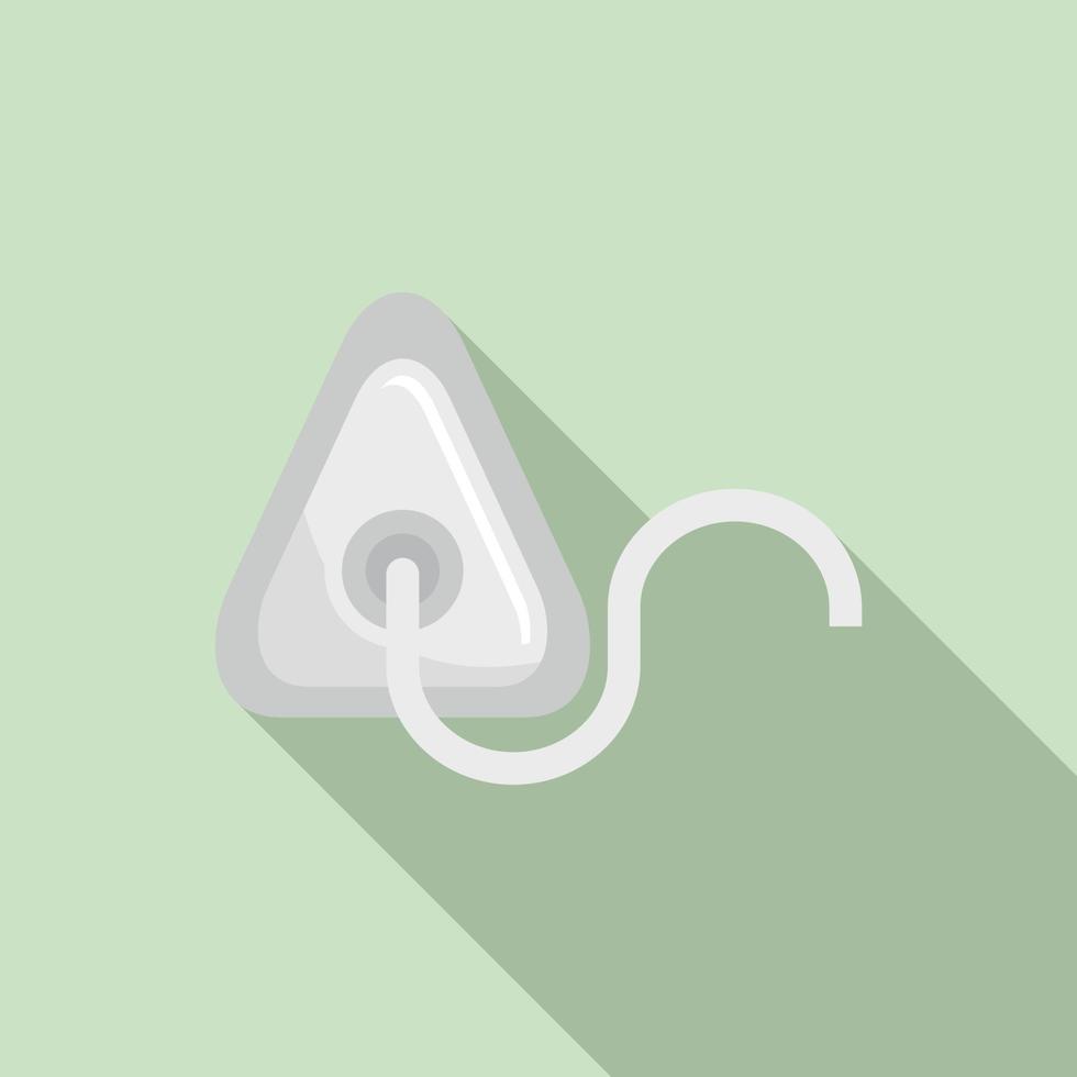 Clinic anesthesia mask icon, flat style vector