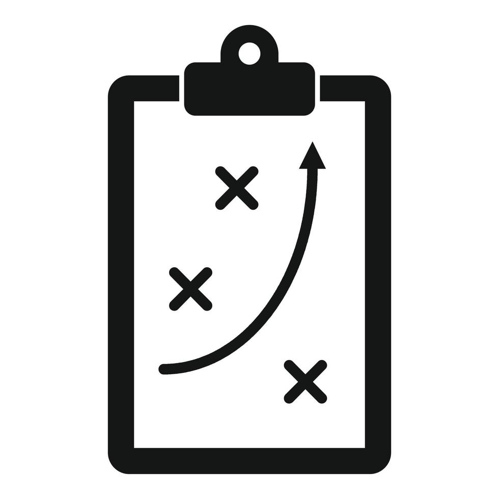 Tactical clipboard icon, simple style vector