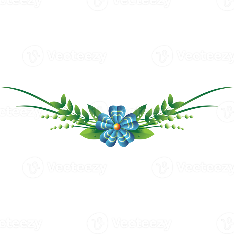 Flower horizontal frame for decoration png