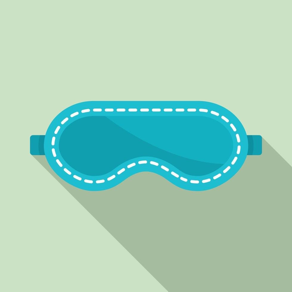 Travel sleeping mask icon, flat style vector