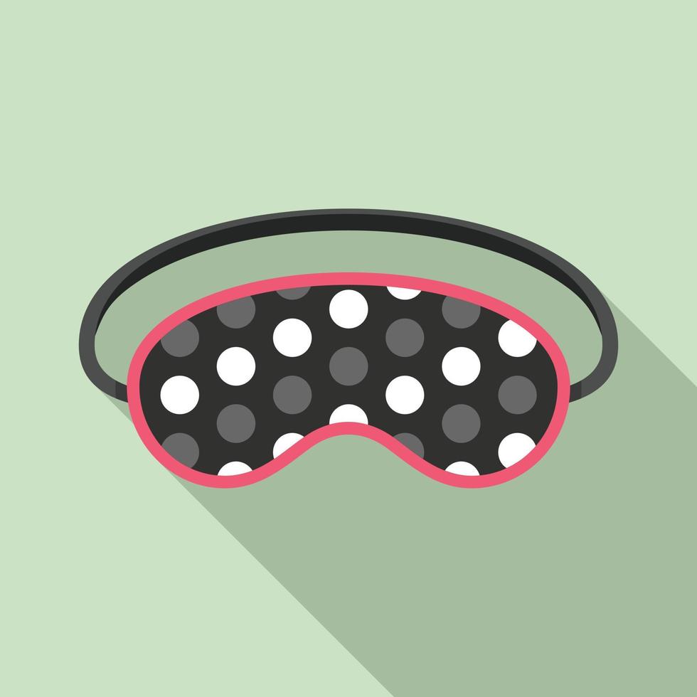 Party sleeping mask icon, flat style vector