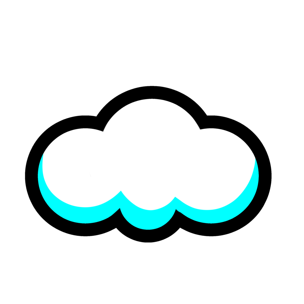 carino nube cartone animato illustrazione png