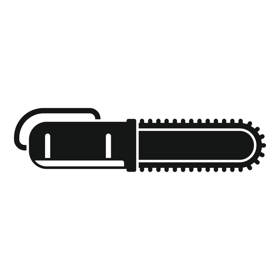 Gasoline chainsaw icon, simple style vector