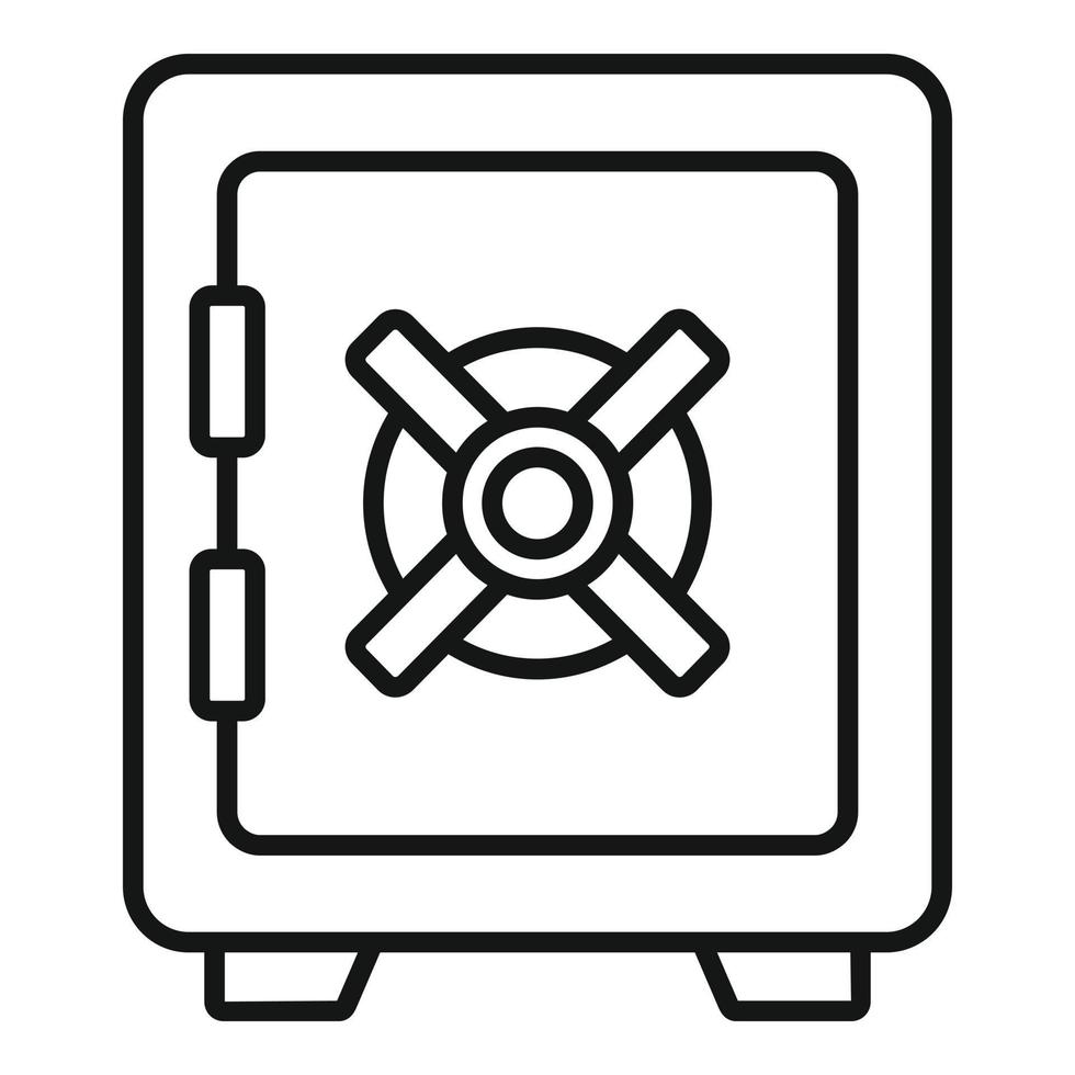 Police safe icon, outline style vector