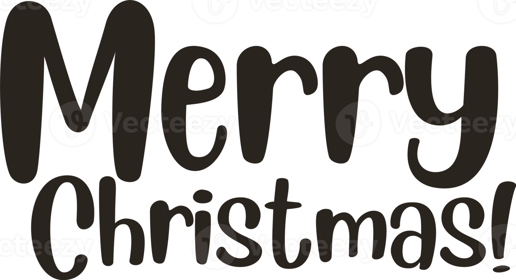 Merry Christmas greeting typography design png