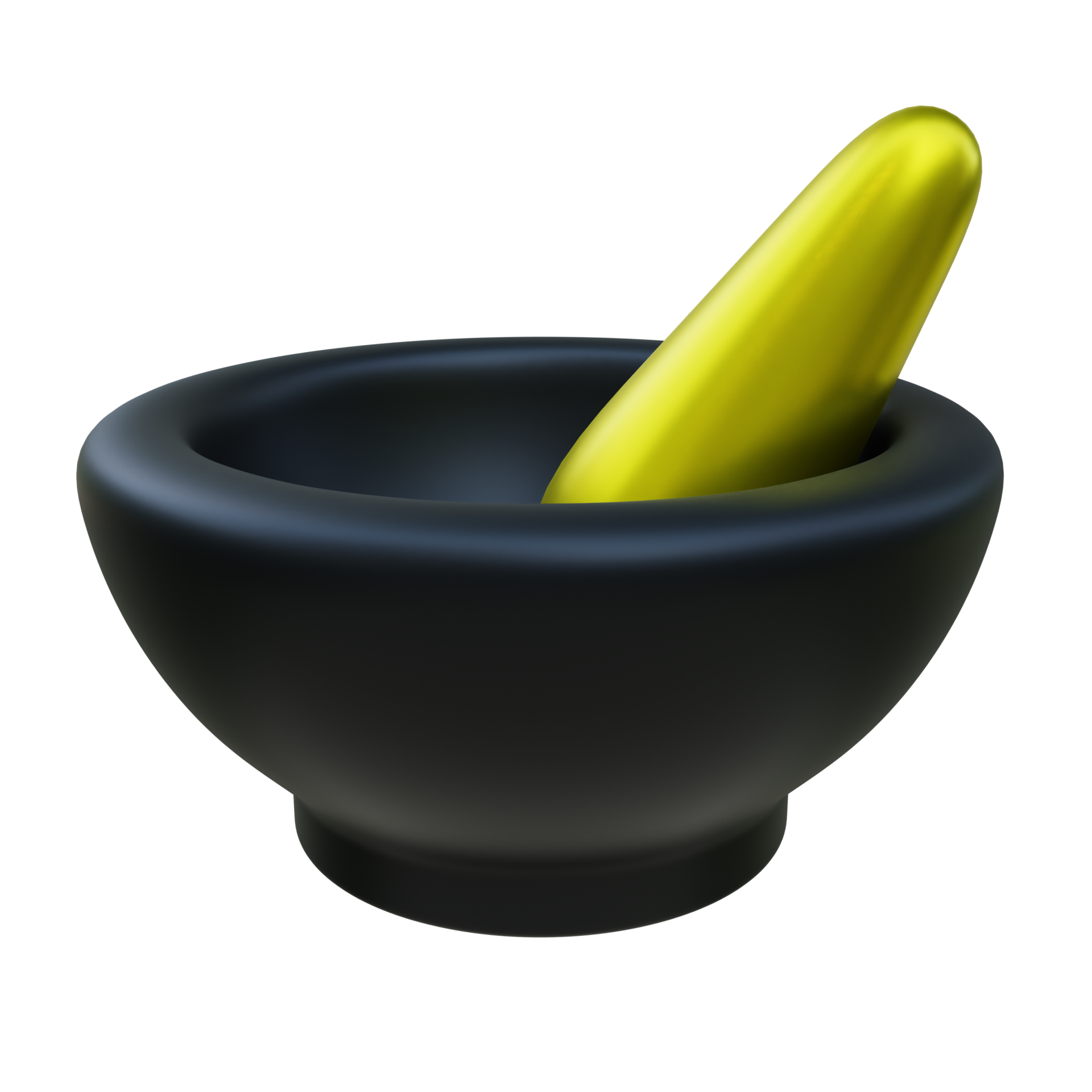 Luxury gold pestle and mortar 3d illustration 14500615 png