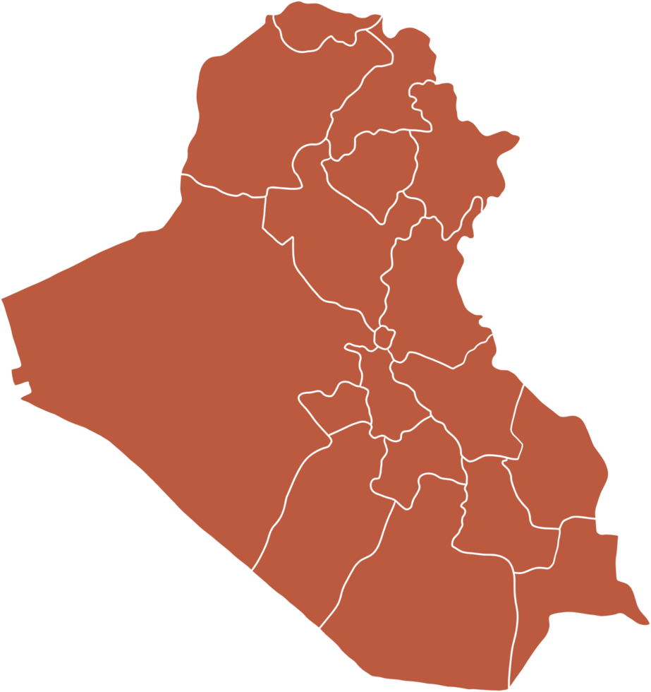 scarabocchio a mano libera disegno di Iraq carta geografica. png