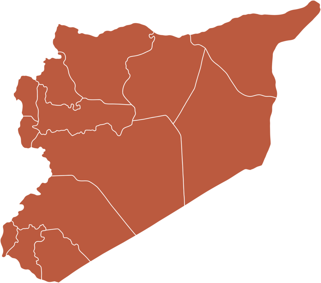 doodle freehand drawing of syria map. png