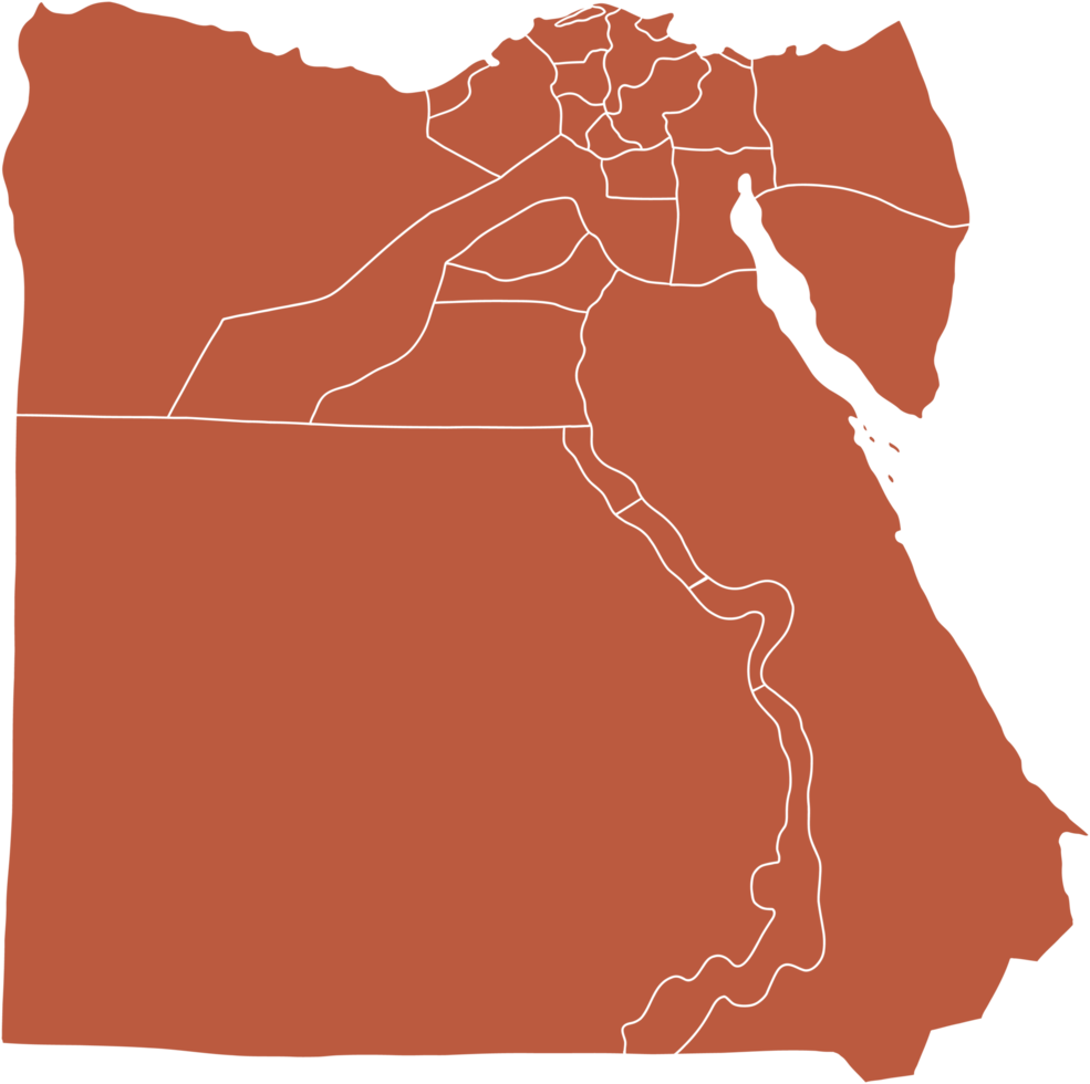 doodle freehand drawing of egypt map. png
