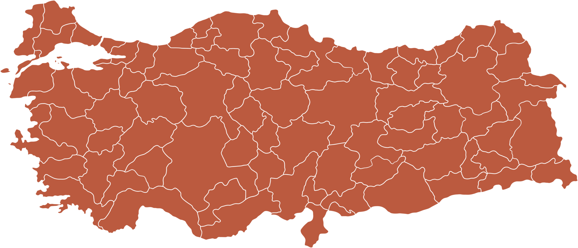 doodle freehand drawing of turkey map. png