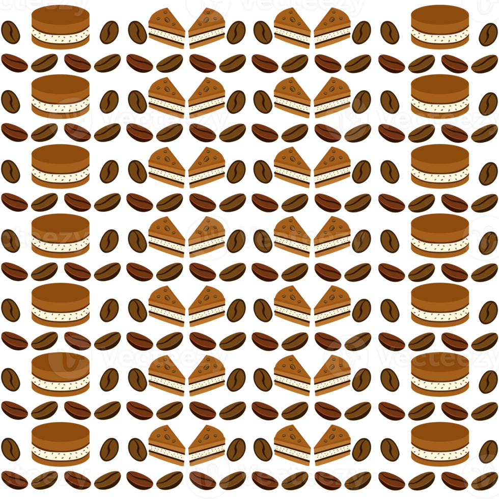 Coffee seamless pattern png