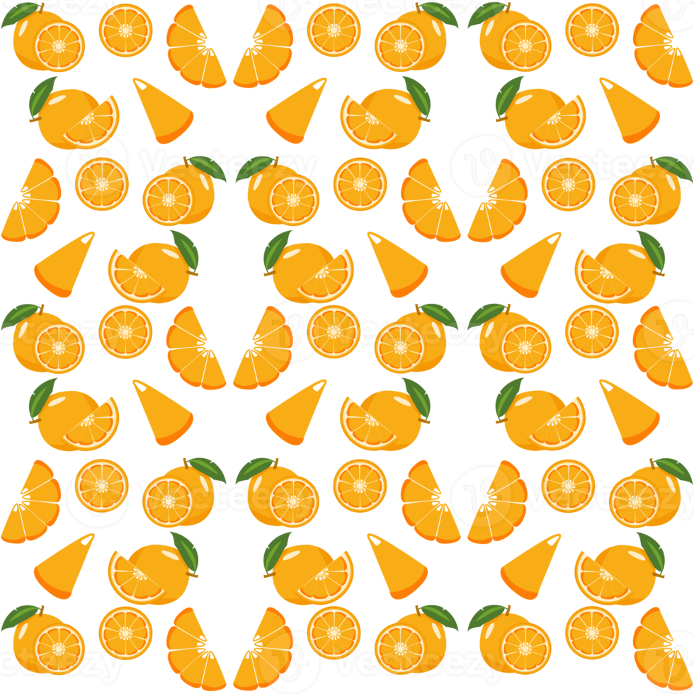 modèle sans couture orange png