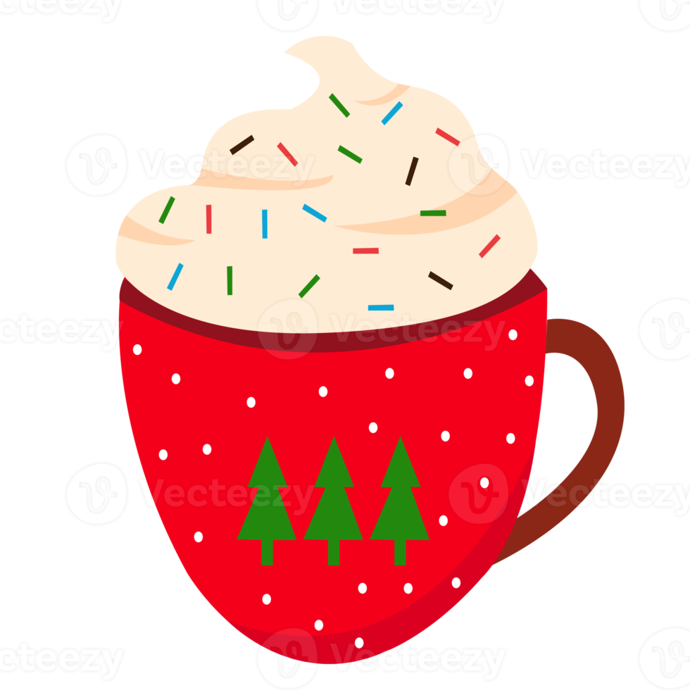 Kerstmis koffie PNG