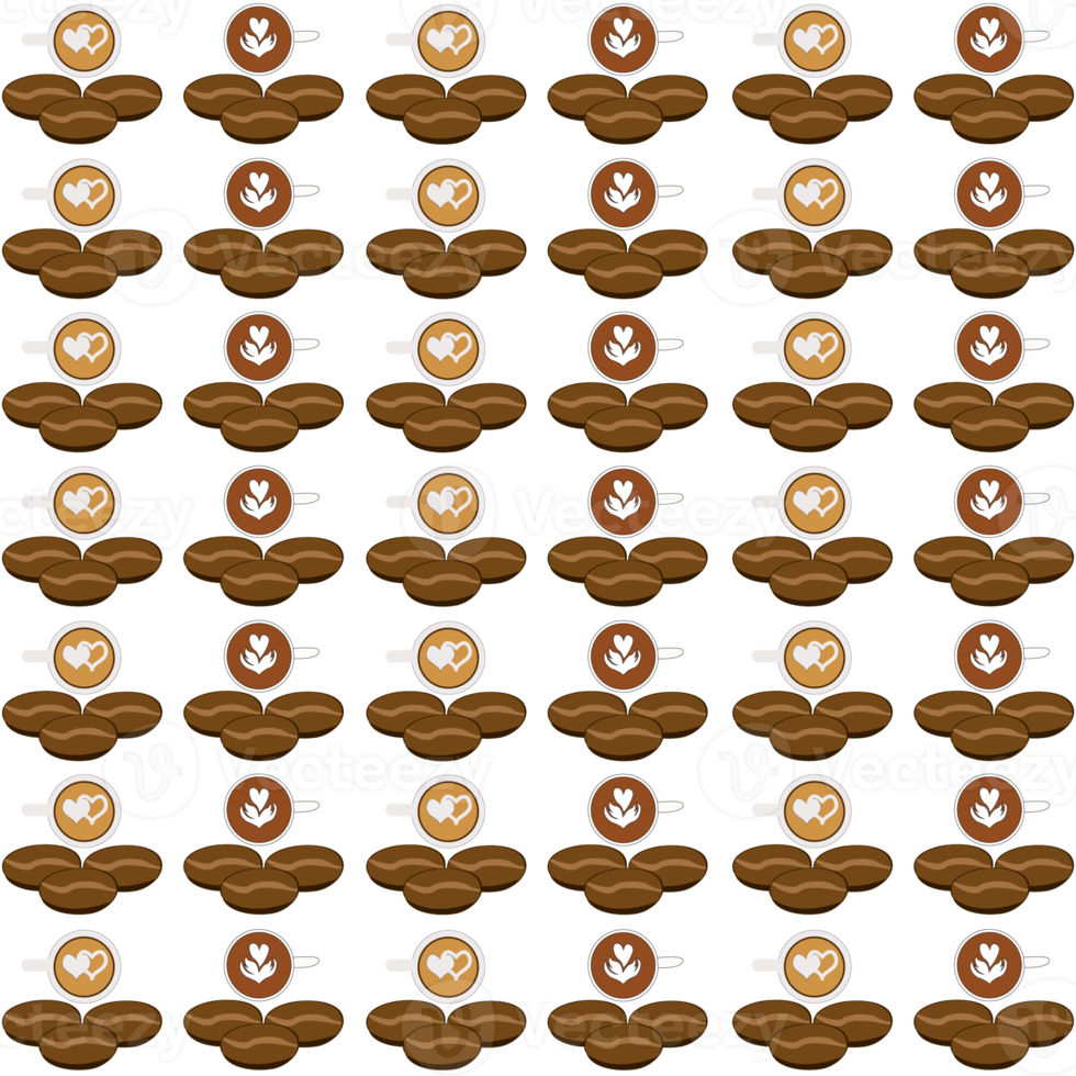 Coffee seamless pattern png