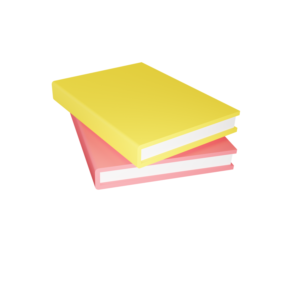3d books. 3d rendering illustration. png