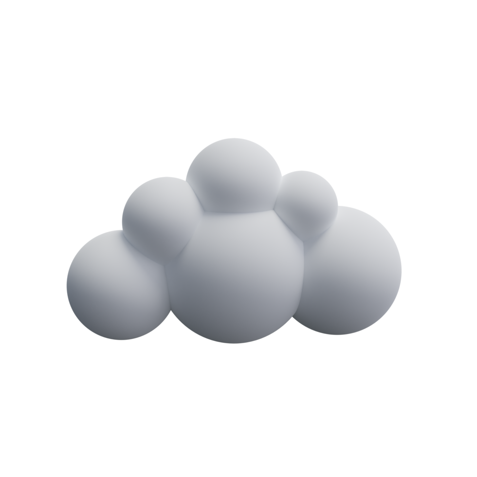 nube 3d. ilustración de representación 3d. png