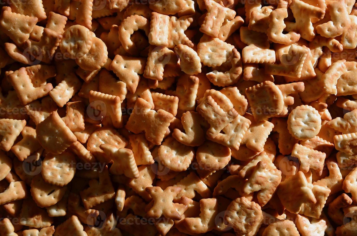 Pattern of many cracker letters photo