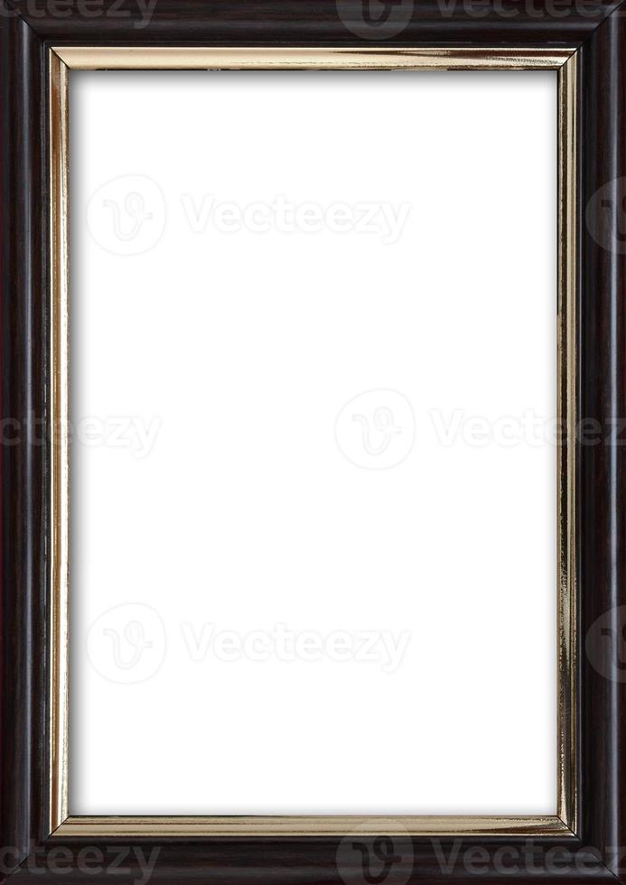 Empty picture frame with a free place inside, isolated on white photo