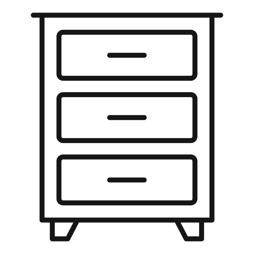 Room wood drawer icon, outline style vector