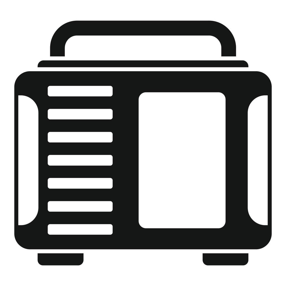 Gasoline industrial generator icon, simple style vector