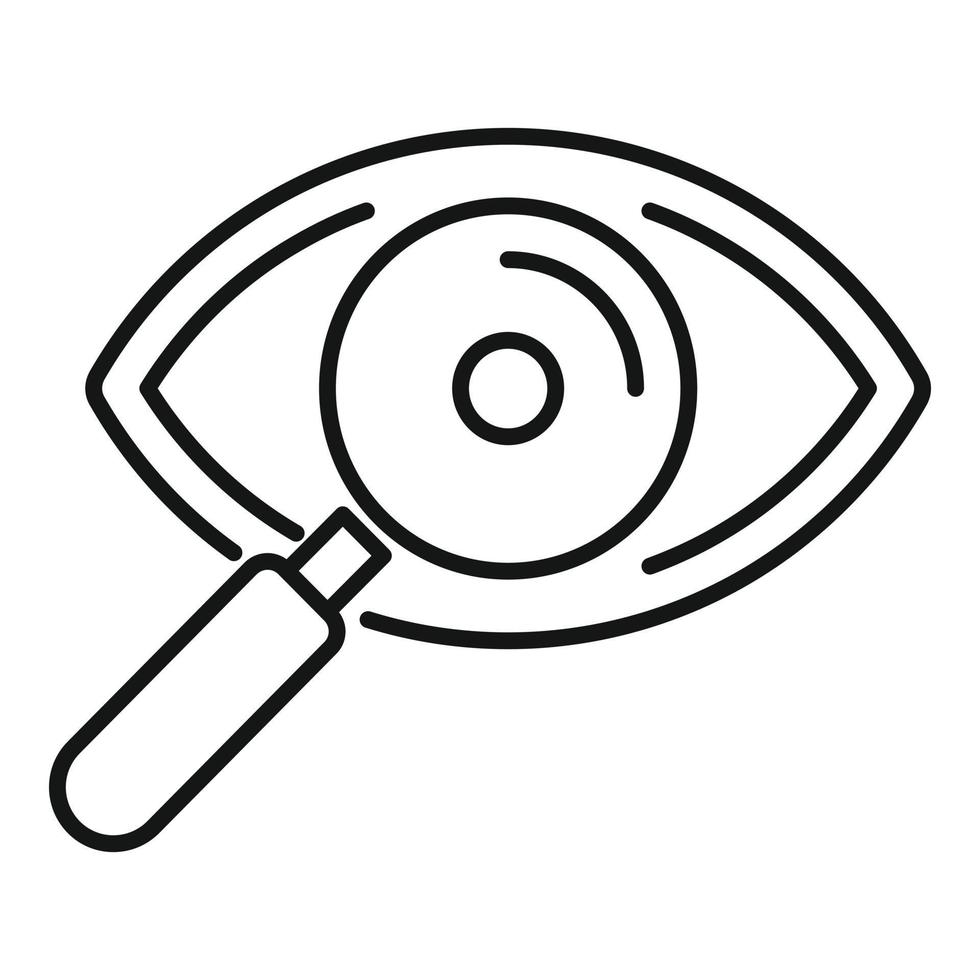 Search eye exploration icon, outline style vector