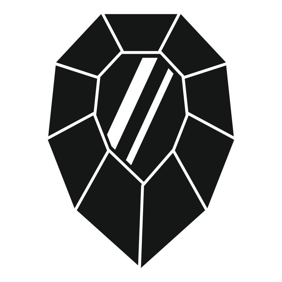Solid jewel icon, simple style vector