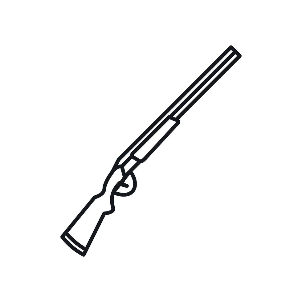 Hunting shotgun icon, outline style vector