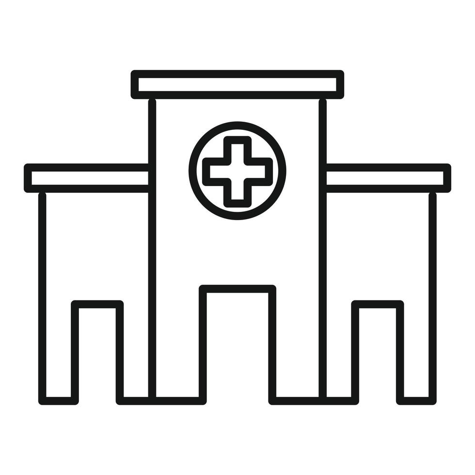 Stress hospital icon, outline style vector