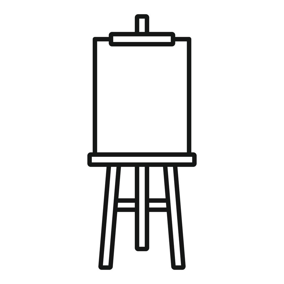 Board easel icon, outline style vector