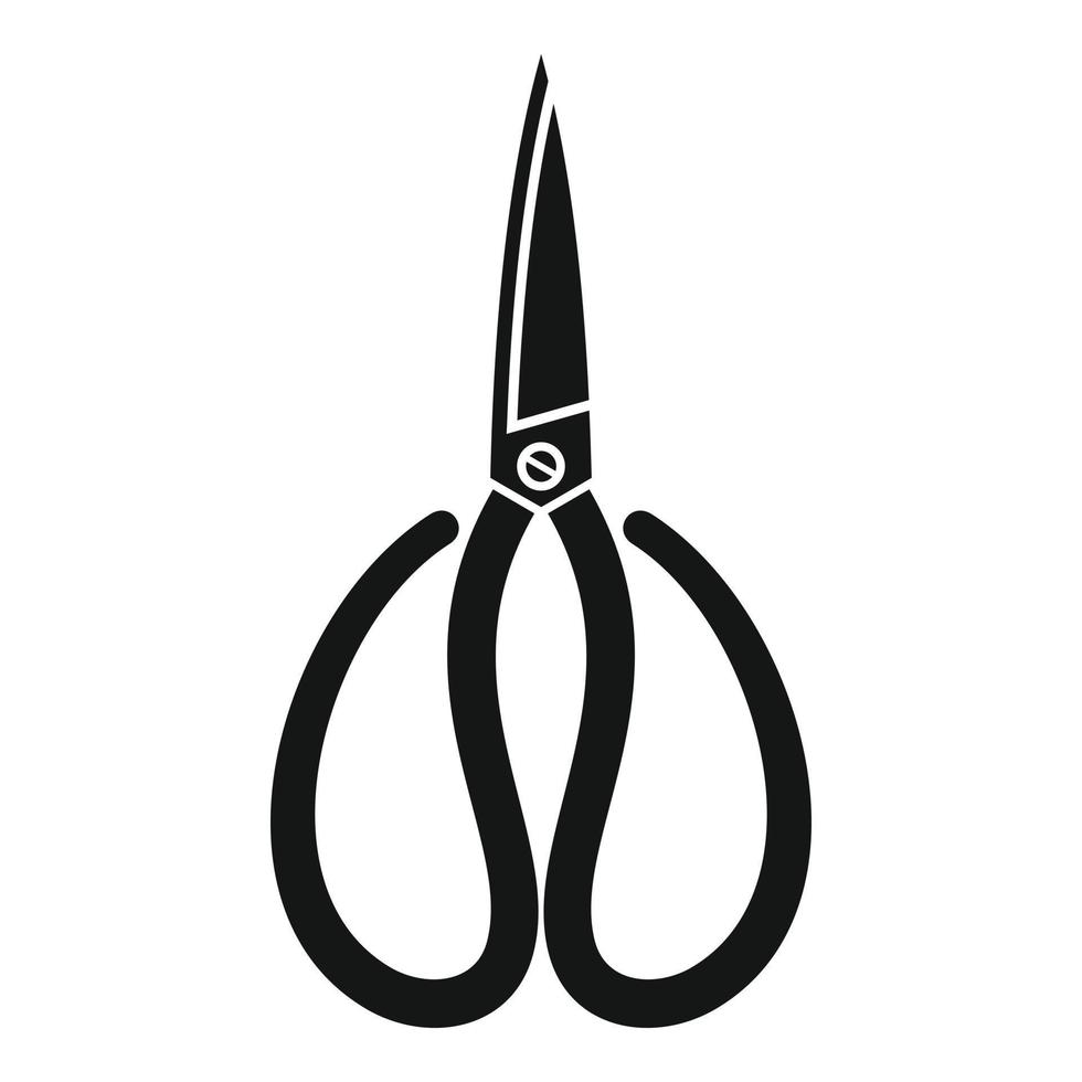 Shoe repair scissors icon, simple style vector