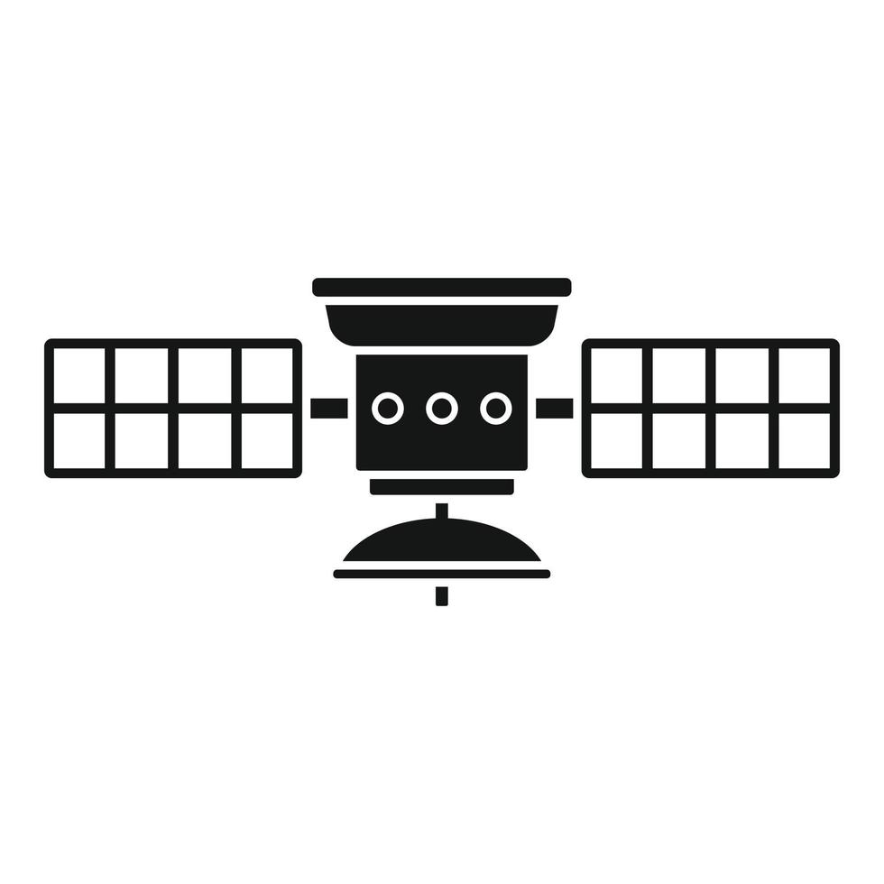 Broadcast satellite icon, simple style vector