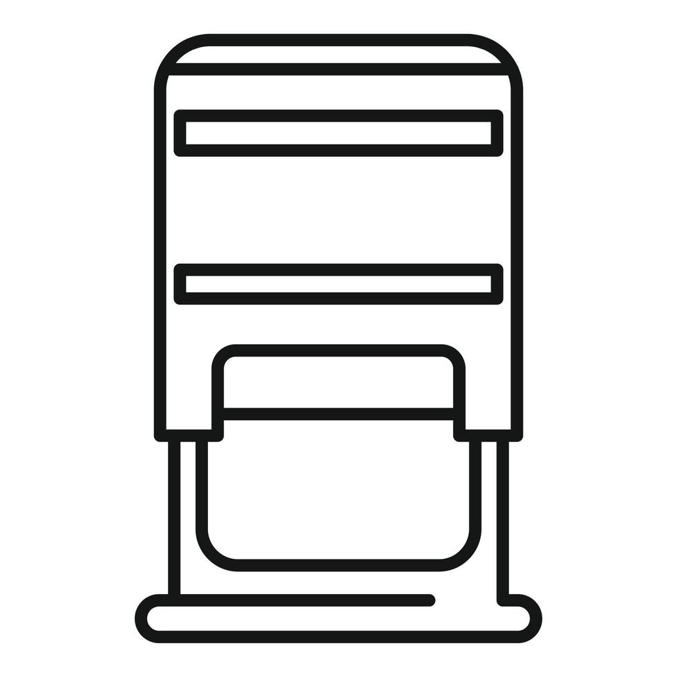Office manager stamp icon, outline style vector