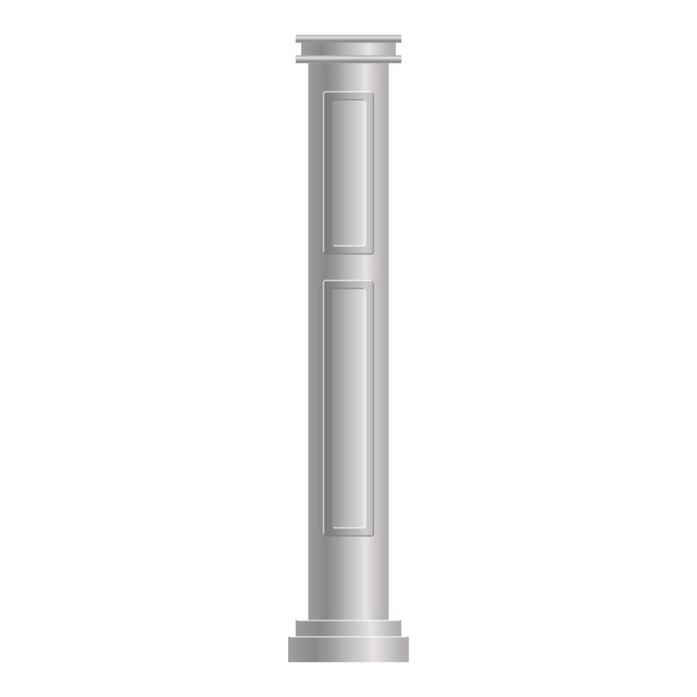 Greek column icon, cartoon style vector