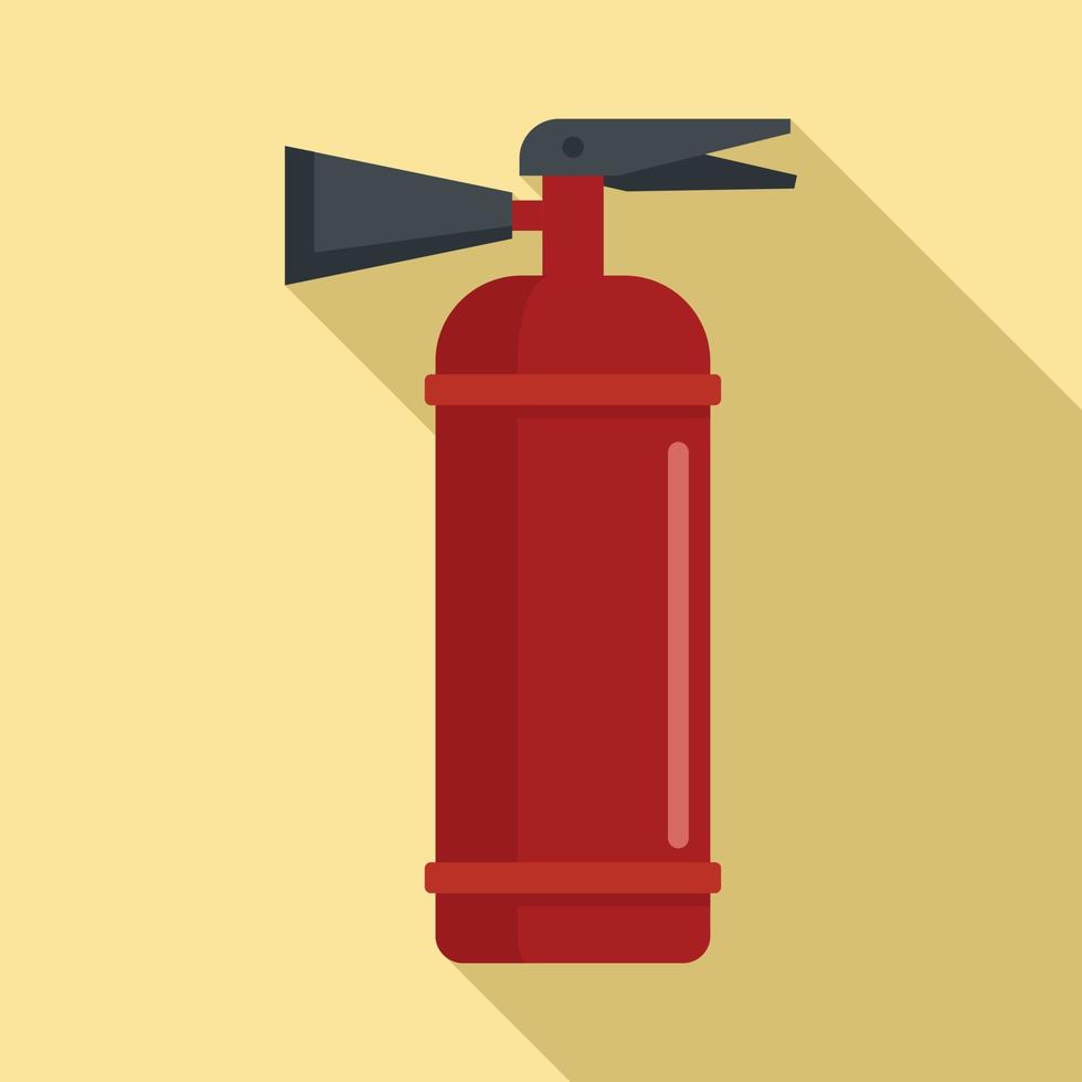 Fire extinguisher emergency icon, flat style vector