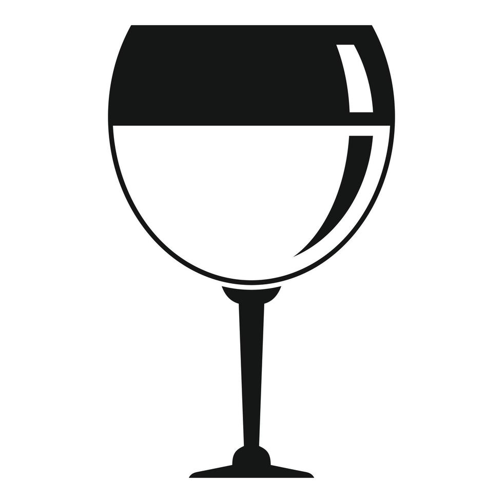 Aroma wineglass icon, simple style vector