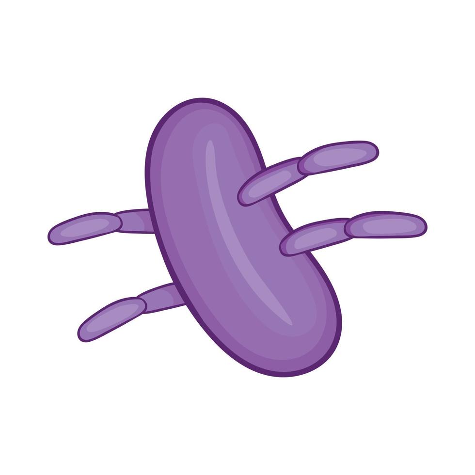 Parasite or virus icon, cartoon style vector