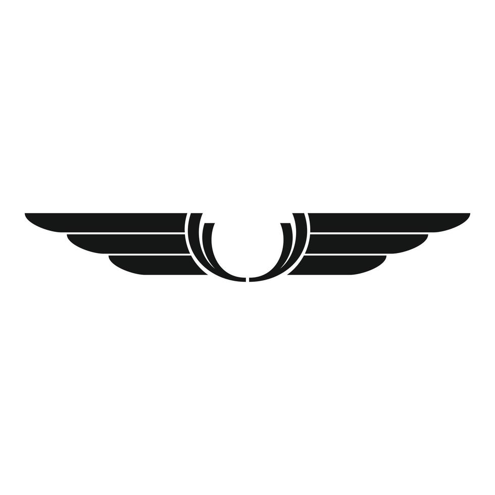 Art wings icon, simple style vector