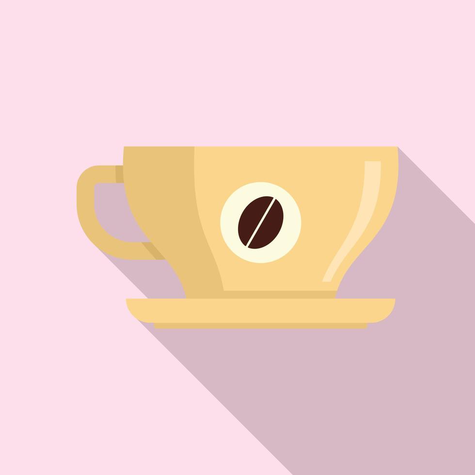 icono de taza de café francés, tipo plano vector