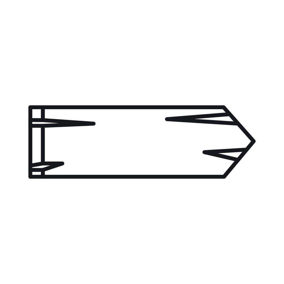 Old right arrow icon, outline style vector