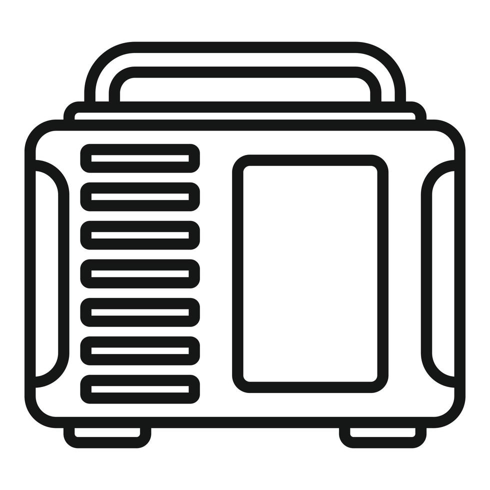 Gasoline industrial generator icon, outline style vector