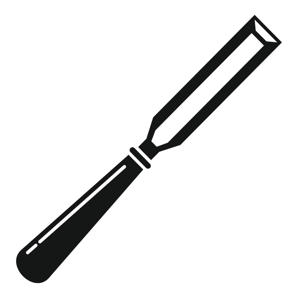 Chisel iron icon, simple style vector