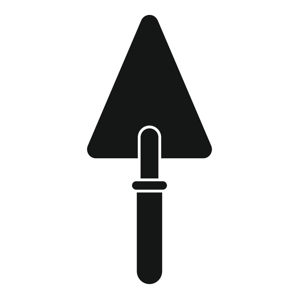 Tiler metal trowel icon, simple style vector