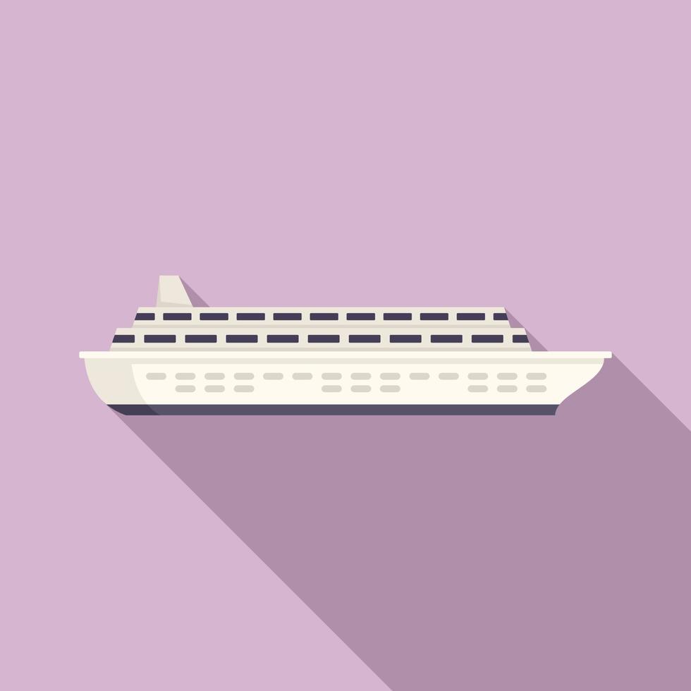 Ocean liner icon, flat style vector