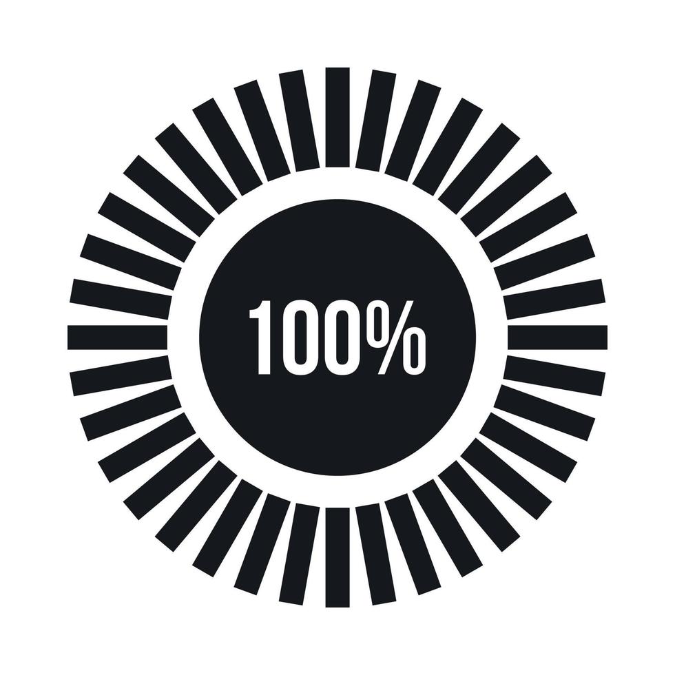 Sign 100 download icon, simple style vector