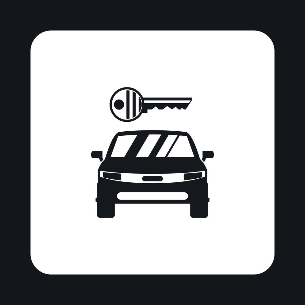 Car from impound yard icon, simple style vector