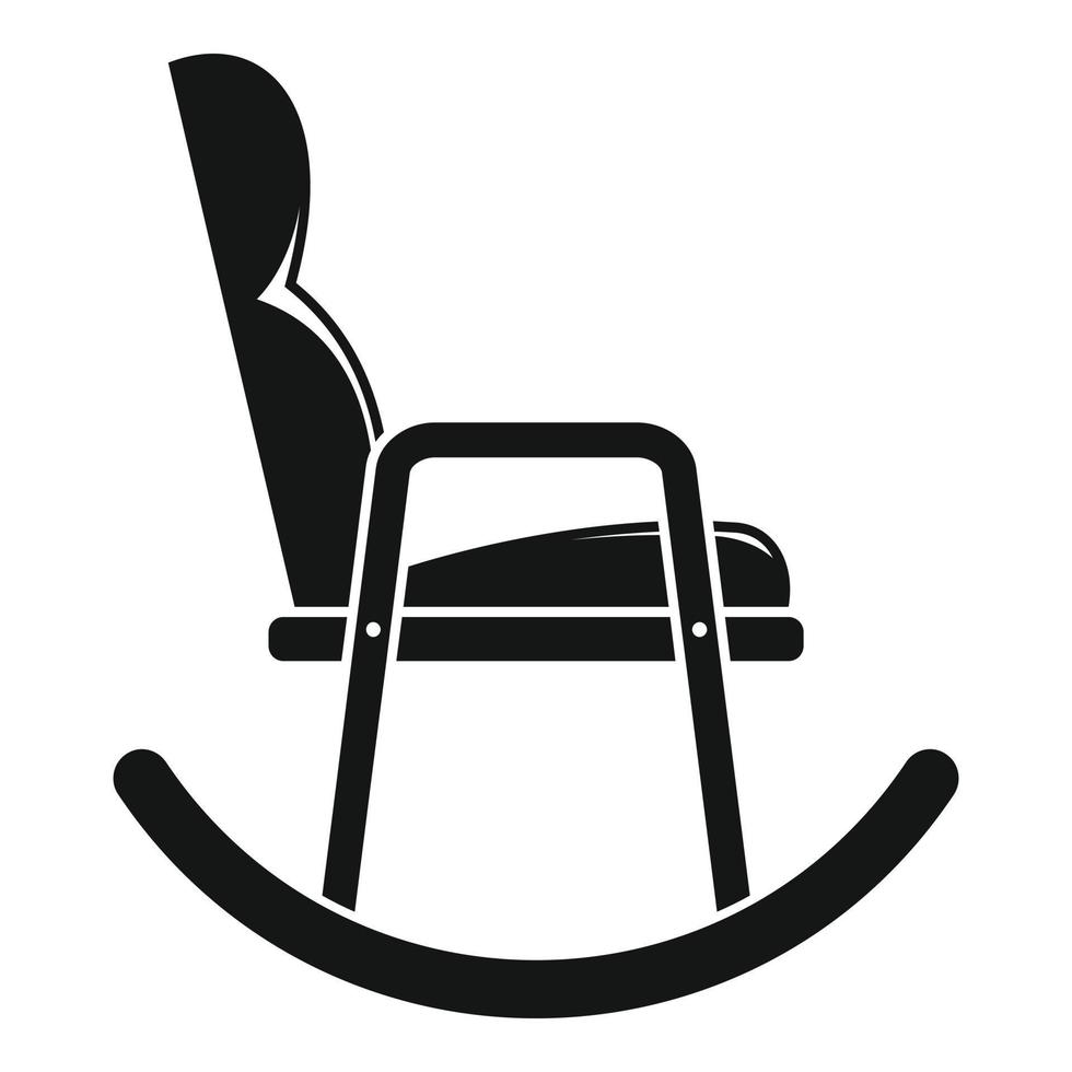 Soft rocking chair icon, simple style vector